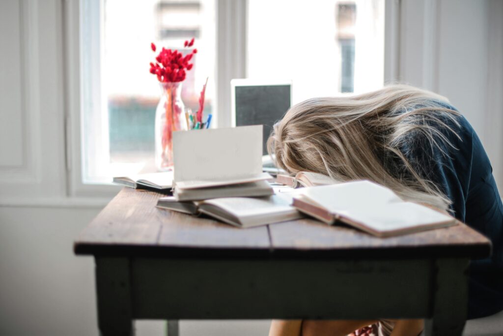 stressed medical student
