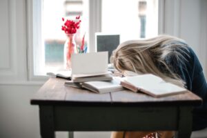 stressed medical student